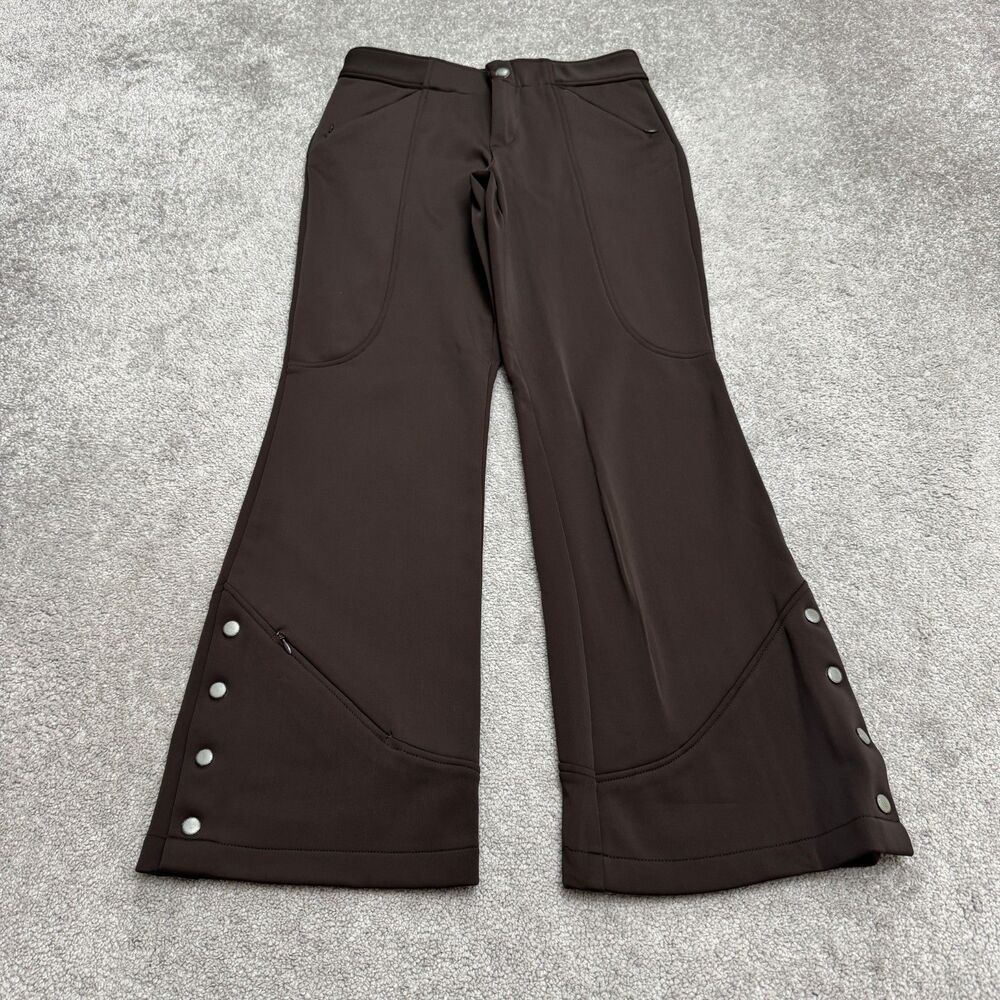 Athleta Insulated Snow Ski Pants Womens 6 Coffee Run Brown Flared Leg Winter